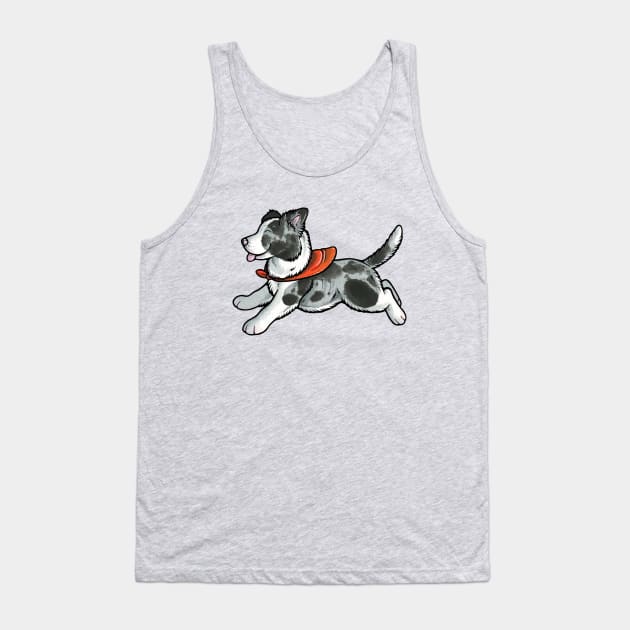 Border Collie Puppy Tank Top by animalartbyjess